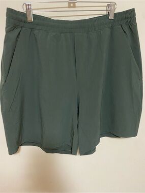 lululemon athletica Dark Green Elastic-Waist Pull-On Shorts